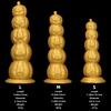Huge Gold Silicone Anal Plug Threaded Dildo Realistic Big Dick Sex Toy for Men Fisting