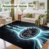 Crystal Velvet Square Rug Custom NameAjax Amsterdam Pattern Non Slip Home Floor Decor Rug
