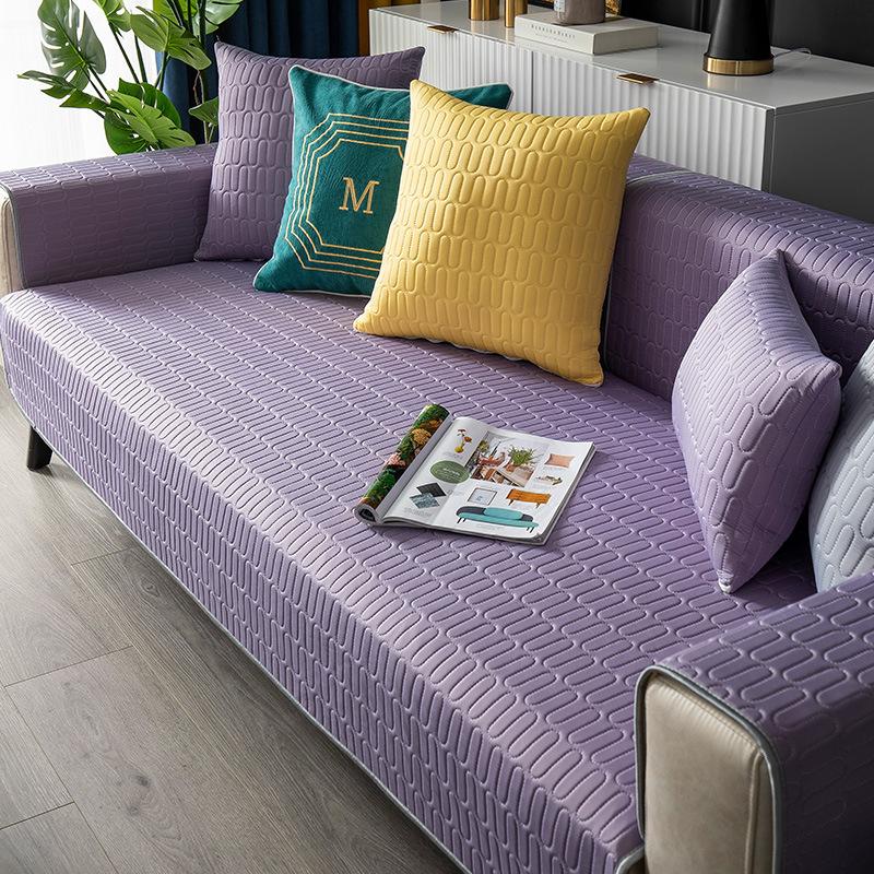 Summer Ice Silk Latex Sofa Mat Non Slip Four Seasons Universal Full Cover Sofa Cover Sectional Sofa