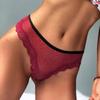 TERMEZY Lot de 2 culottes Sexy en dentelle pour femmes, sous-vêtements taille basse, ajouré, string Transparent, sans couture, string, Lingerie
