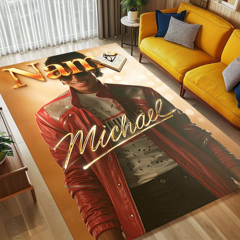 Custom Michael Jackson Area Rug Carpet For Bedroom Game Playroom Living Room Nonslip Sofa Office Home Decor Doormat Christmas Gift