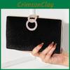 Plic Elegant de Seară din Catifea cu Lanț și Accesorii cu Strass pentru Evenimente Formale