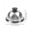 Stainless Dome Cover Domed Grill Wide Rim Basting 16CM Plastic Handle