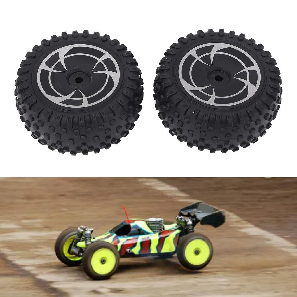RC Car Rear Wheels Rubber Tire Tyre Plastic Hub 144016-2989 Replacement Parts Accessories
