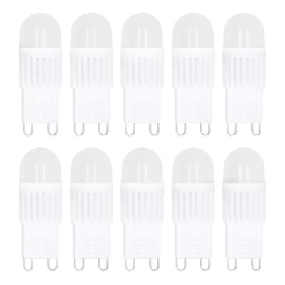 10pcs G9 Bulb Dimmable 2W 500lm G9 LED Bulb 30W Halogen Equivalent for Chandelier Ceiling Light
