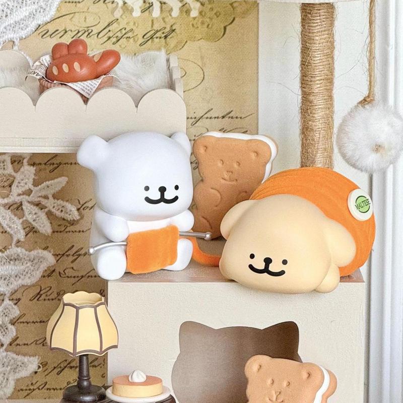 Line Puppy Happy Connect Series Action Figure Maltese Anime Doll Collection Model Ornament Toys Girl Surprise Gift