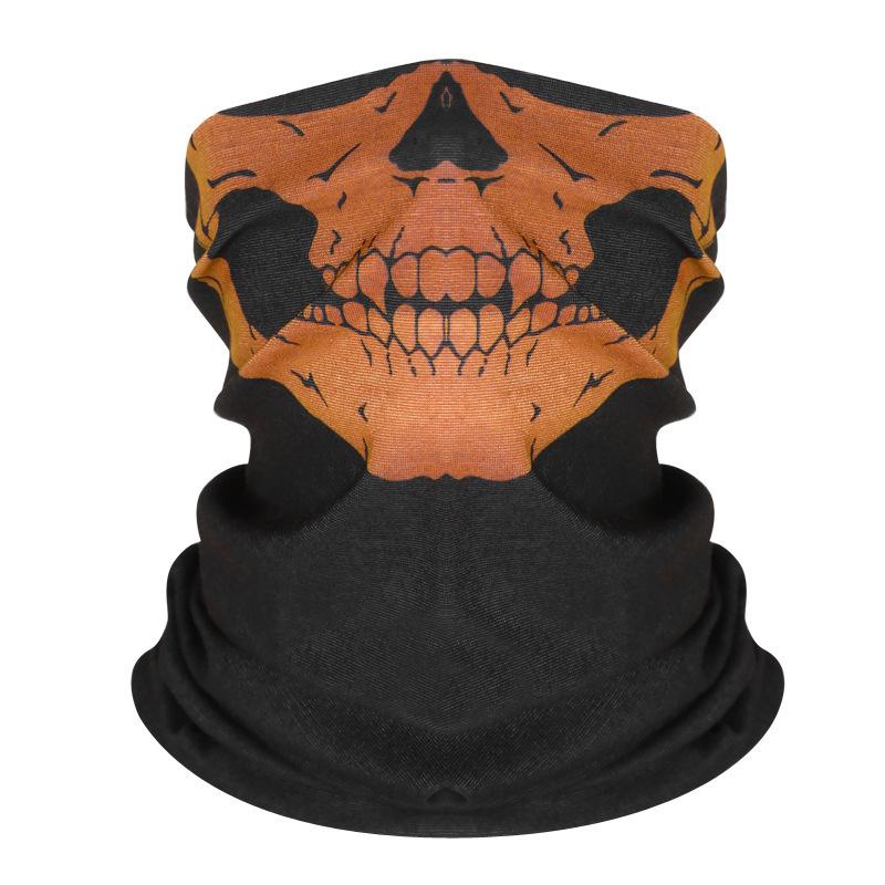 Cycling Men Scarf Halloween Ride Bandana Women Headscarf Ski Skull Half Face Mask Ghost Scarf Neck Hiking Scarves Masks