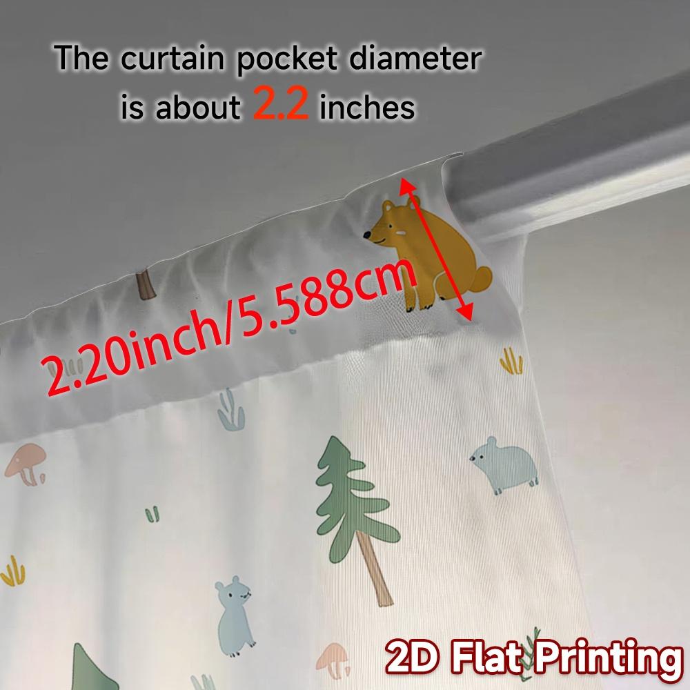 2pcs,Curtains Cute Forest Animals Woodland Theme (3) Modern Curtain Fabric Versatile Durable Polyester Curtains Festive Ldeal