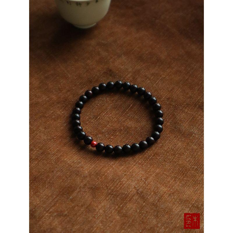 

Мумиан «Цинци» Натуральный браслет из птерокарпуса сандалового киноварь с бусинами круглые бусины браслет ремесла Си Му Огненное украшение Qing Wei 6mm-16cm