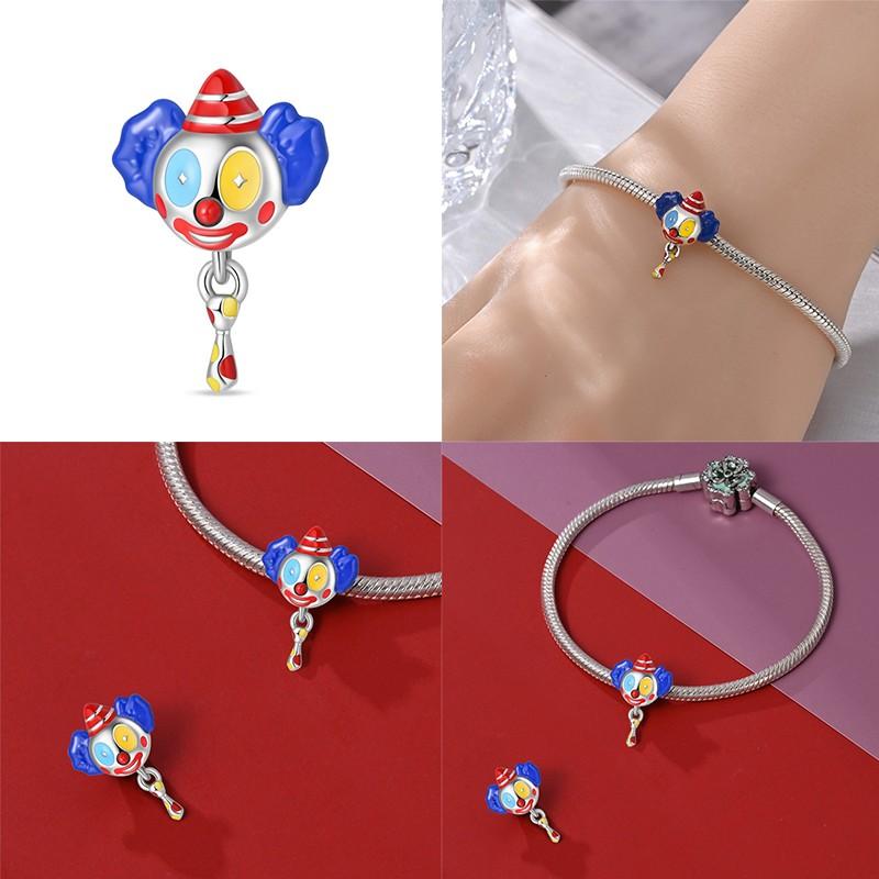 Hot 100 copper Circus Clown Threepiece Charm Bead Charms Compatible With Authentic Bracelets Do It Yourself Jewellery Making Ideal For Women Gift