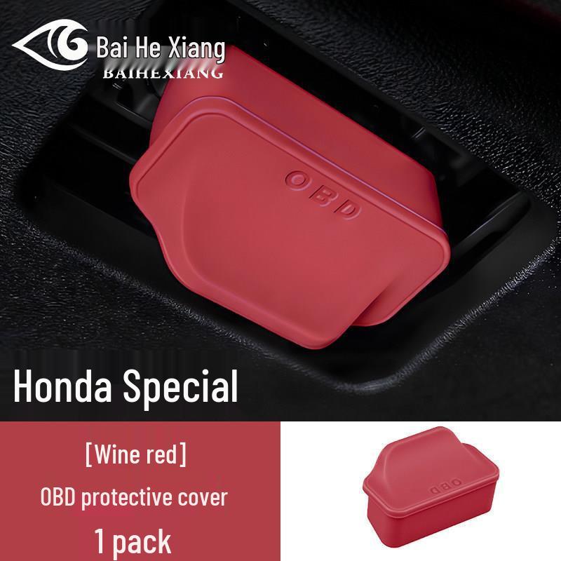 Honda OBD Interface Silicone Protective Cover - Waterproof & Dustproof for HR-V, Elysion, Binzhi