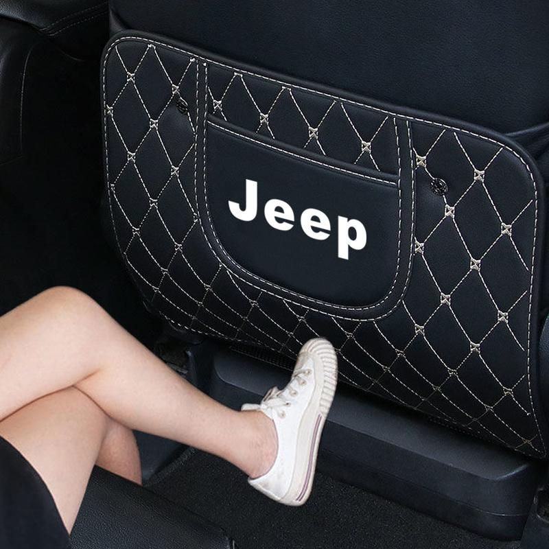1Pcs Jeep Car Seat Backrest Protection Anti-kick Mat For Jeep Renegade Compass Grand Cherokee Wrangler Patriot Liberty Rubicon AKN1