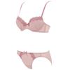 by Daily AMOSTYLE Cup Bra Shorts Set M019 D 70 [AMOSTYLE Triumph] 3/4 Bra, & (Nostalgic Pleats) Women's (Rose) /
