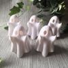 Desktop Ornament Resin Halloween Ghost Figurine Light Cartoon Funny Night Light Glowing Portable Ghost Sculpture Lantern Table