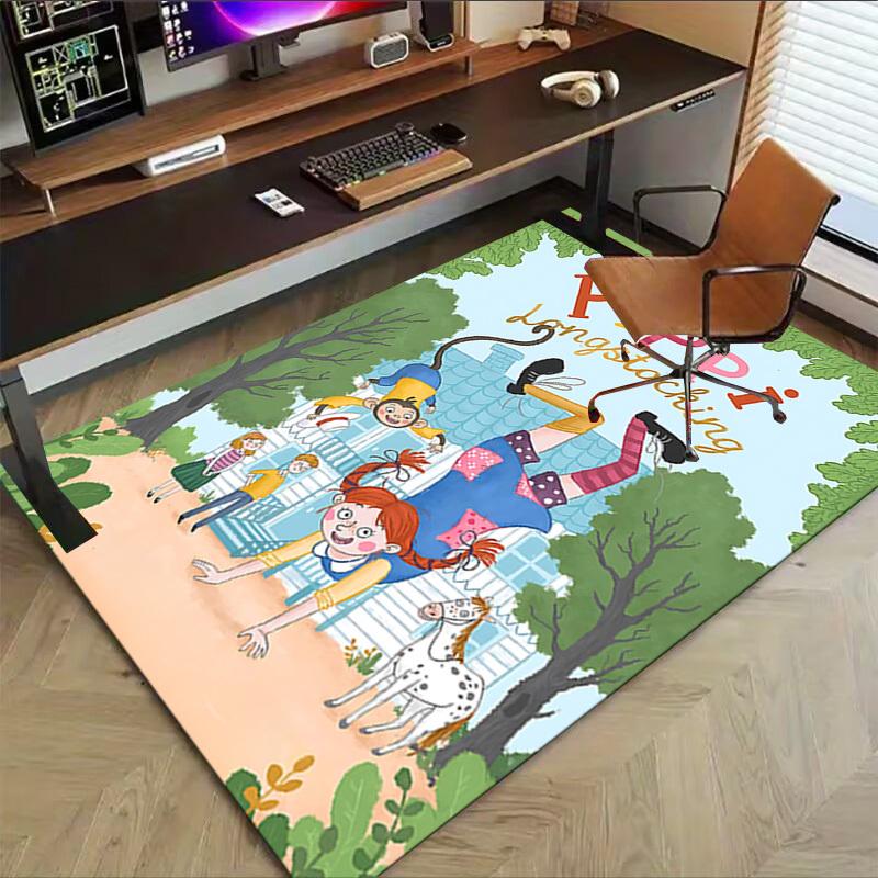 

1PC Pippi Longstocking monkey Extra Large Non Slip Floor carpet, Office, family, bedroom, Studio Large Area Rug Indoor Rugs 100cm by 120cm