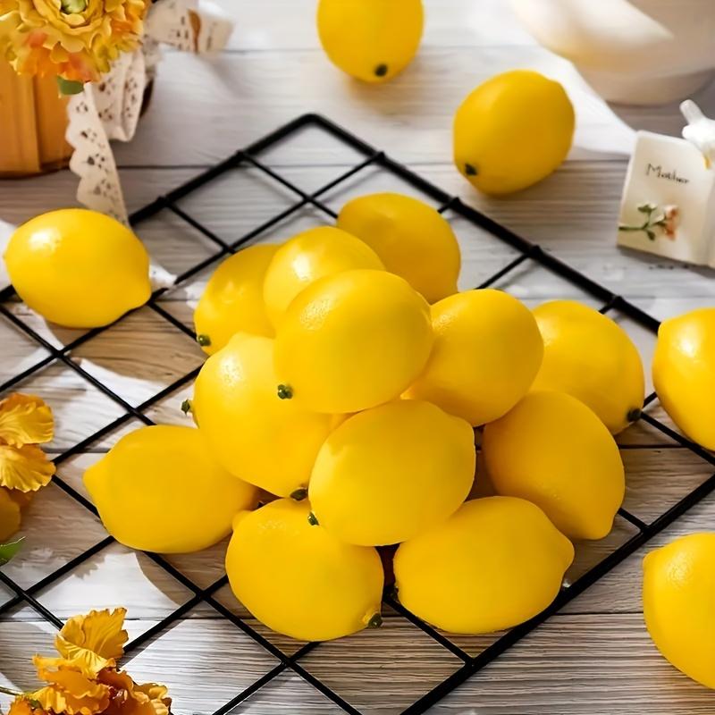 Artificial Yellow Lemon Fake Lemon, Artificial Fruit Home Decoration, Kitchen and Dining Table Cabinet Party Decoration