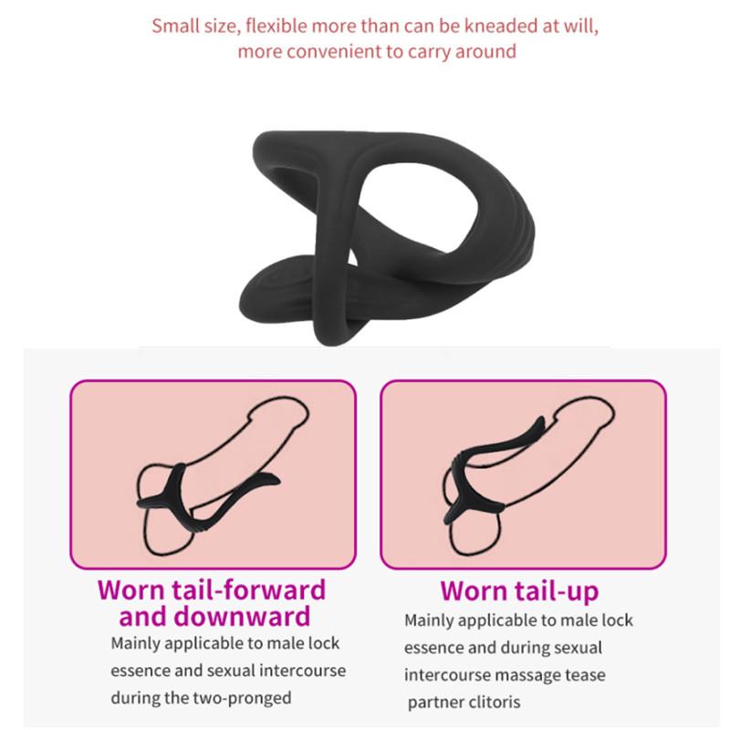 Male Silicone Penis Rings Scrotum Bind Delay Ejaculation Cock Ring Sexy Erection Rings Couple Lover Sex Shop Sex Toys For