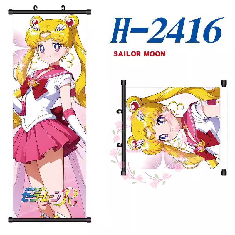 S-Sailor Anime Moon Canvas Scroll Hanging Painting Anime Peripheral Creative Diy Anime Exhibition Wall Painting Poster