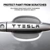 Car Door Sticker Carbon Fiber Scratches Auto Handle Protection Film For Tesla Model 3 Model X S 2016-2023  Model Y Decals TM3 TMX