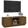 Vidaxl TV Stand, Honey Brown, 110X35X40.5Cm, Solid Pine Wood