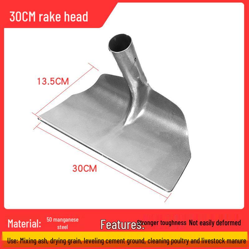 Mehrzweck-Stahlrechen-Werkzeug: Bauernhof, Geflügel, Mist- und Schneeabstreifer