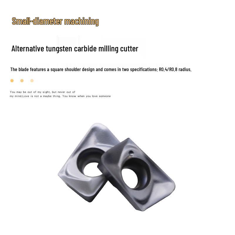 CNC Milling Insert JDMT070204R 08R, Small Corner Cleaning R0.4 R0.8, Replacement for Carbide Cutter.