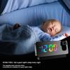 Digital Desktop Clocks with Calendar&Temperature Projection Alarm Clock 180° Rotation Ceiling Projector for Bedroom Living Room