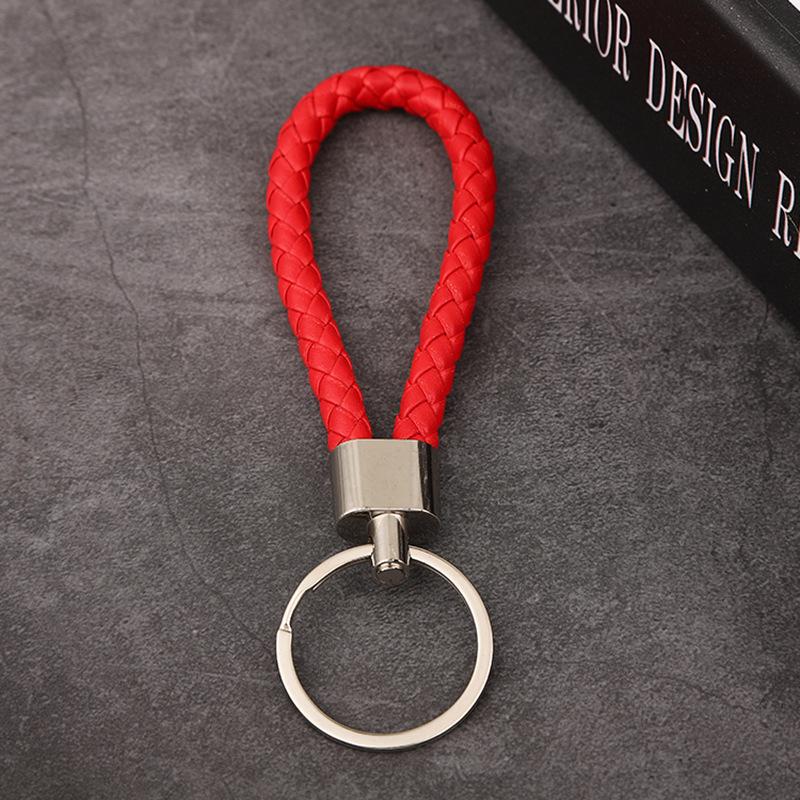 Colorful Braided Faux Leather Keychains Car Key Rings with Metal Clip Perfect for Party Gifts & Seasonal Presents Adorable Keychains