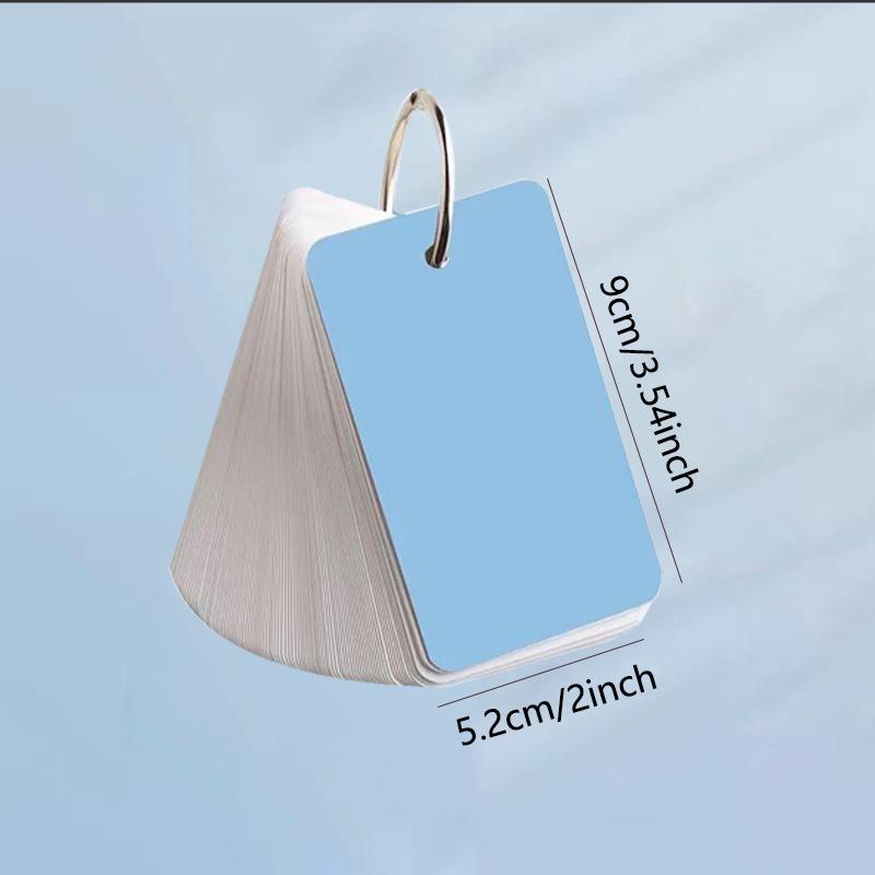 

1 шт. Портативный блокнот с отрывными листами, на кольцах, липкие заметки, пустые карточки для записей, студенческие кавайные канцелярские товары, дневник, карточка, мини-блокнот на спирали синий