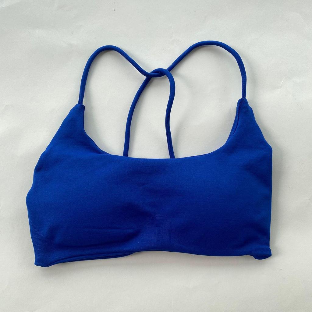 DFYNE Sport-BH mit gekreuztem Rücken und nahtlosem Design: Hochelastische Matte Nylon Yoga Weste für Damen