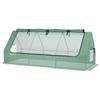 Portable Small Polytunnel, Mini Greenhouse with Mesh Windows for Indoor and Outdoor, 240x90x90cm, Green