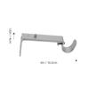 2Pcs Curtain Rod Brackets Adjustable Iron Curtain Holder for Home Window Drapery Rod Pole Mounting Holder Coffee Color