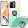 Case - E.F.CONNECTION - For Xiaomi Redmi Note 12S - Transparent Silicone - Shockproof - Black Ring Holder