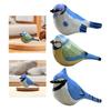 Färgglad Träsnidad Fågel Bordsdekoration Handgjord Skulptur Konst Hantverk Träsnideri Modell Dekor för Hem Rum Kontor Café