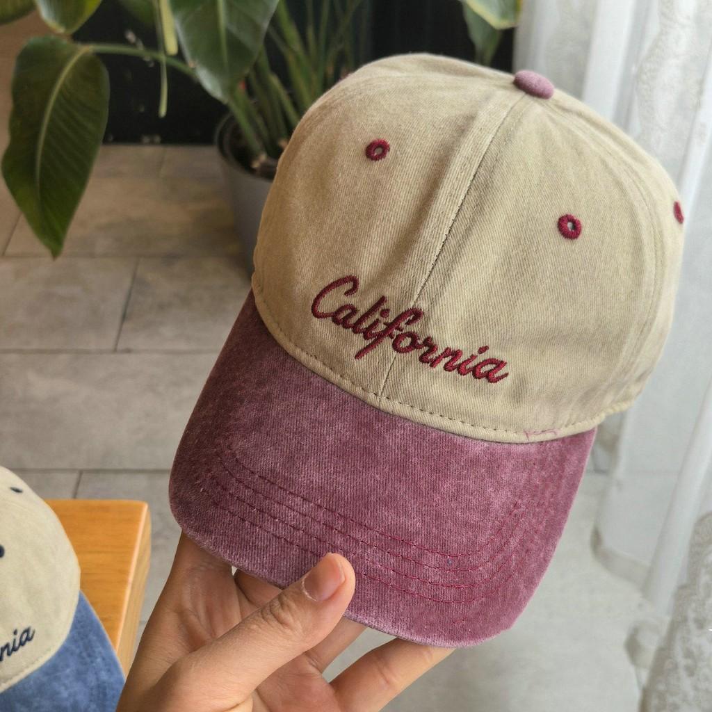 Version Washed Old School Letter Embroidered Baseball Cap For Casual Men And Women