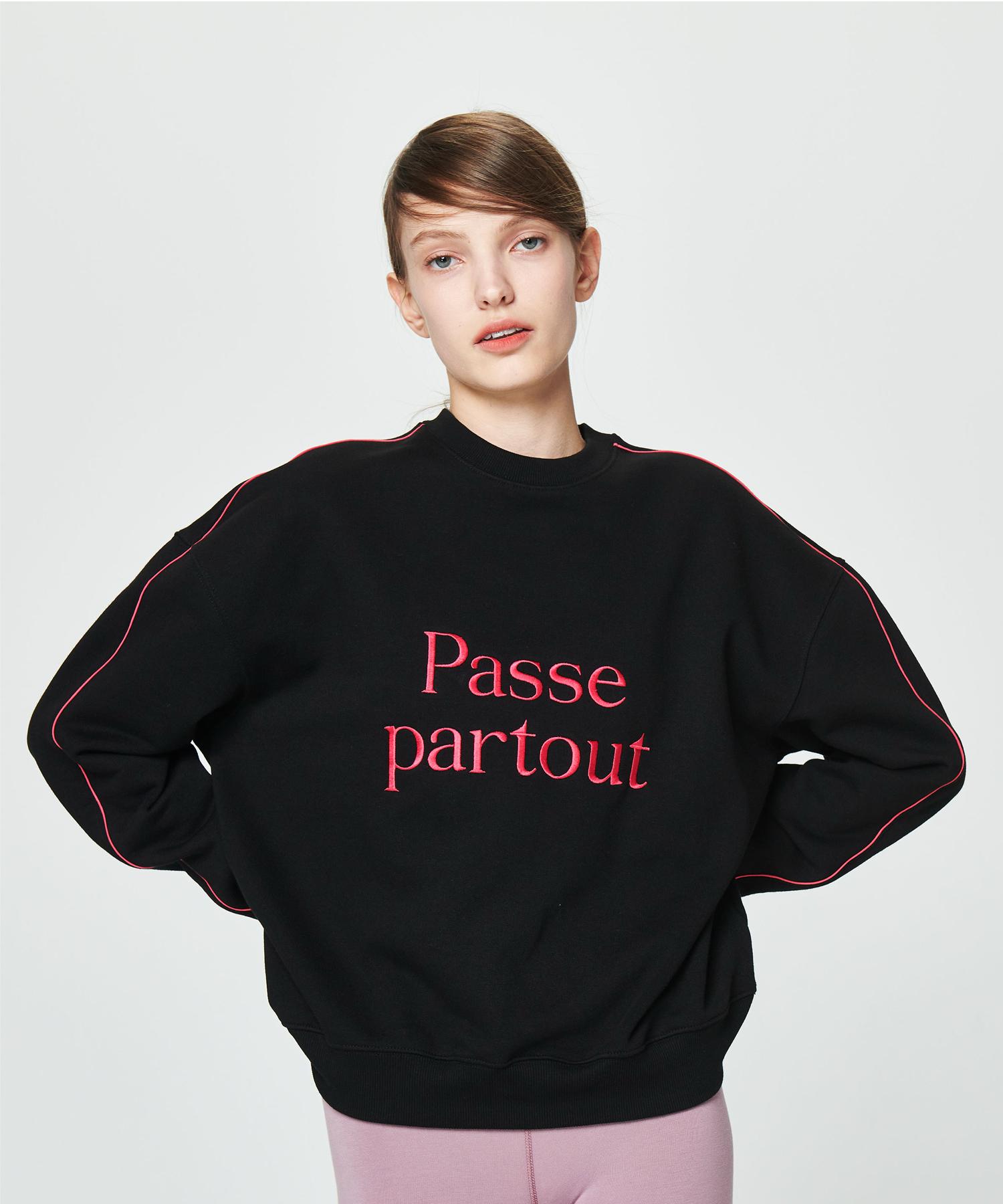 Свитшот с логотипом Paspartu Passe Partout [Черный]