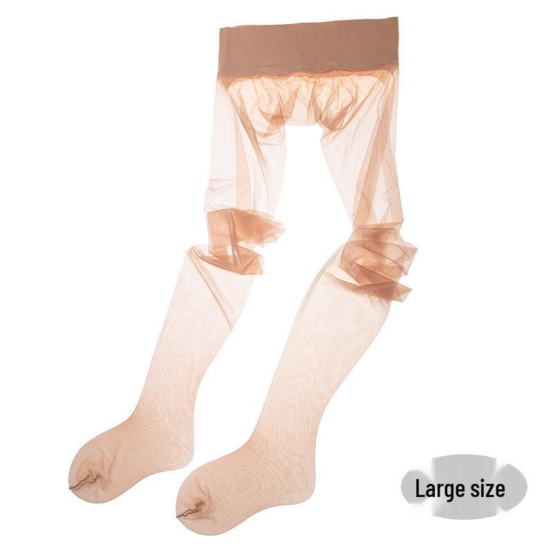 Luoying 360 Seamless Transparent Toe Ultra-Thin Open Crotch Pantyhose 7301 for Women