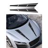 2Pcs Auto Haube Streifen Aufkleber Sportlichen Stil Auto Körper Tür Seite Motor Motorhaube Aufkleber für RV Yacht Lkw