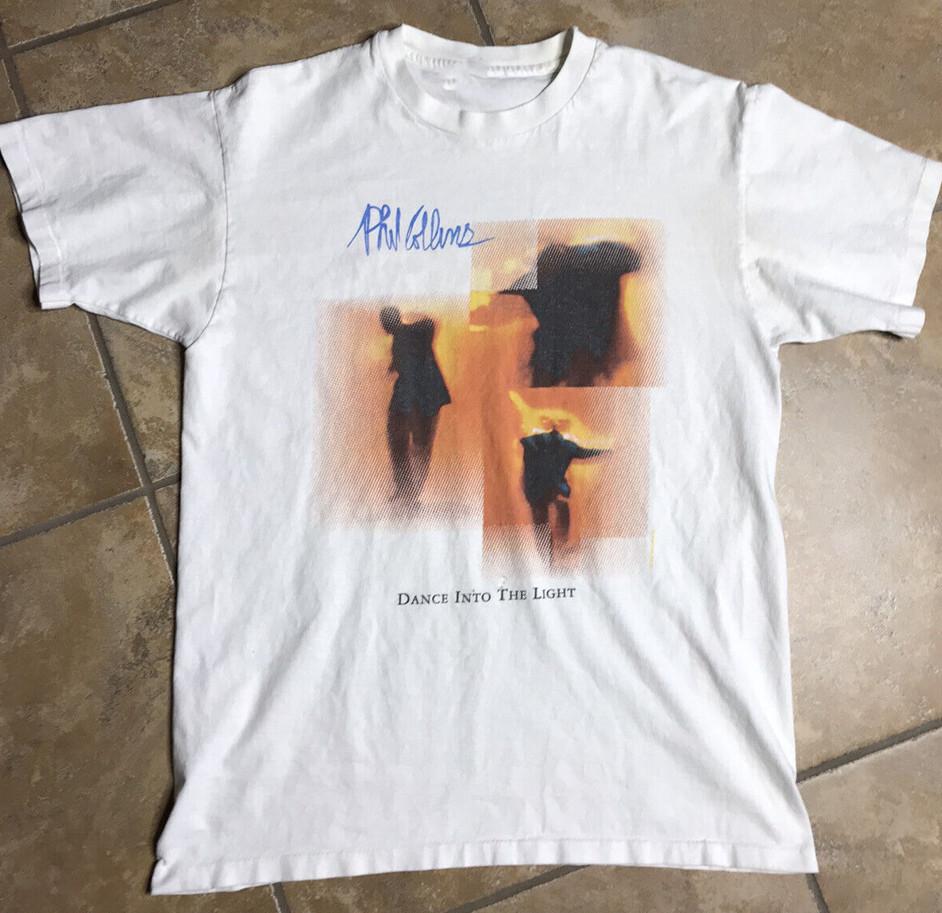 Vtg Phil Collins Dance Into the Light White All Size Cotton Unisex Shirt J506 Unisex T-Shirt M