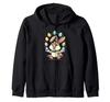 Lustiges und süßes Osterhase jongliert bunte Eier Kinder Jungen Reißverschluss Hoodie.