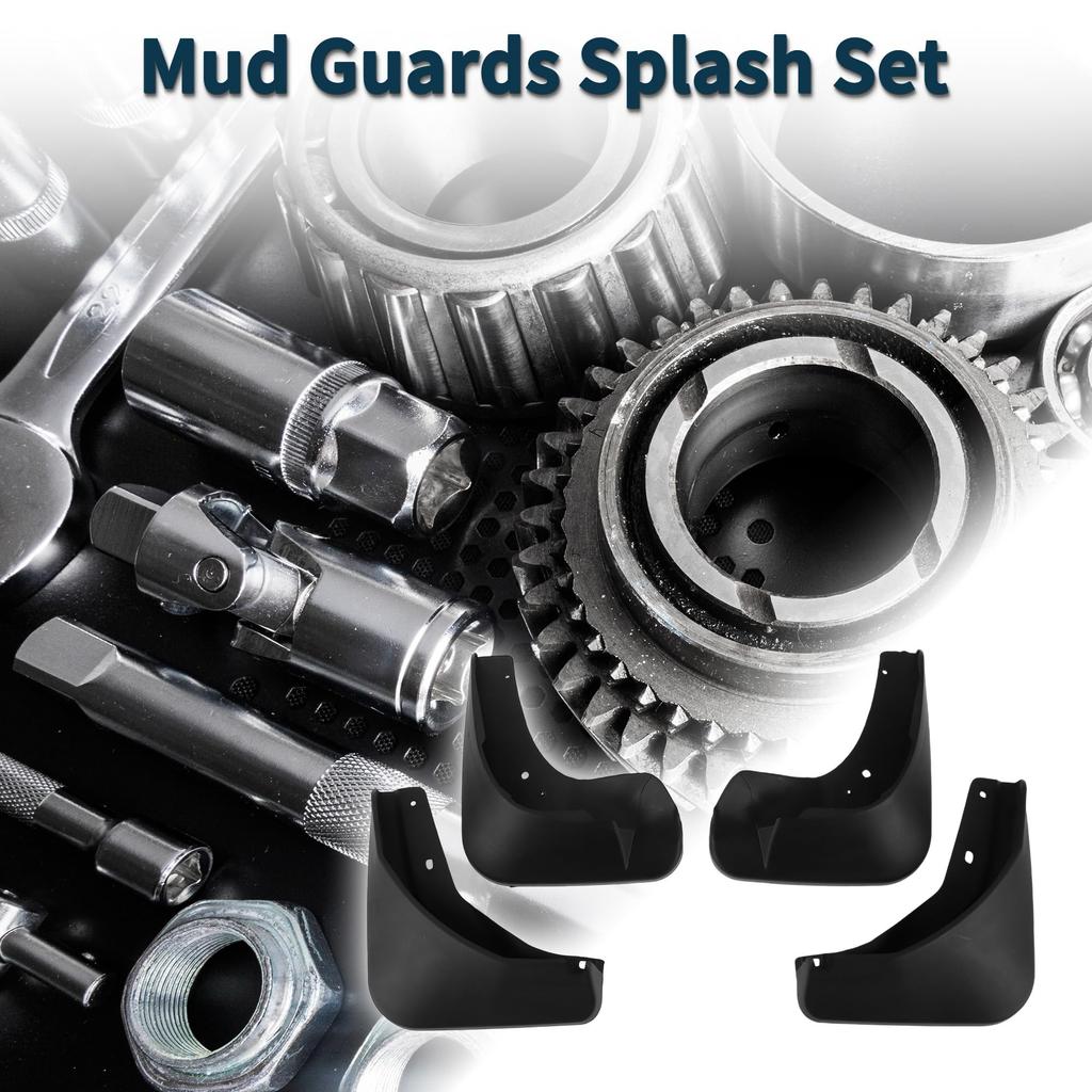 TUCKBOLD Mud Flaps Splash Guards with Mounting Accessories for Skoda Fabia 2015-2019, Front and Rear, 1 Set