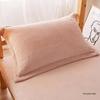 Thickened Milk Coral Fleece Pillowcase Set - 2 Plush Pillow Covers with Single Core, 48x74cm, Ideal for Winter