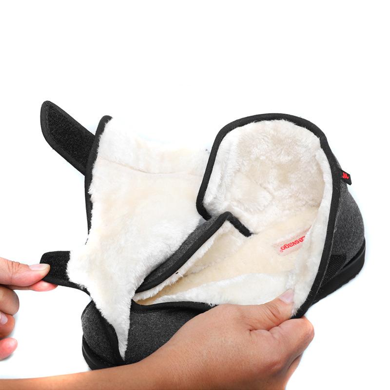 Widen The New Wool Shoes Fat Swelling Deformation of Hallux Valgus Foot Wide Elderly Diabetes Shoes Large Size 34-51