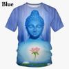 Letní pánské tričko 3D tisk Náboženské tričko s tváří Buddhy Shakya Muni Buddhismus Móda Ležérní Tričko s kulatým výstřihem a krátkým rukávem