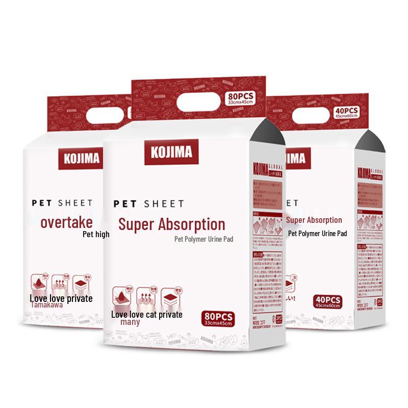 

Kojima Pet Pee Pads: Thick, Deodorizing, Absorbent, and Waterproof Pads for Cats and Small Dogs