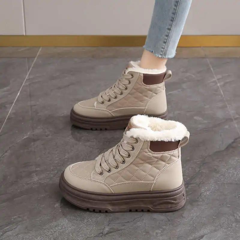 Fashion Round Nose Brown Womens Boots Long Best Quality Luxury Shoes Ladies Shoes Ankle Boots Sneakers Sport Teni New Fast Pro