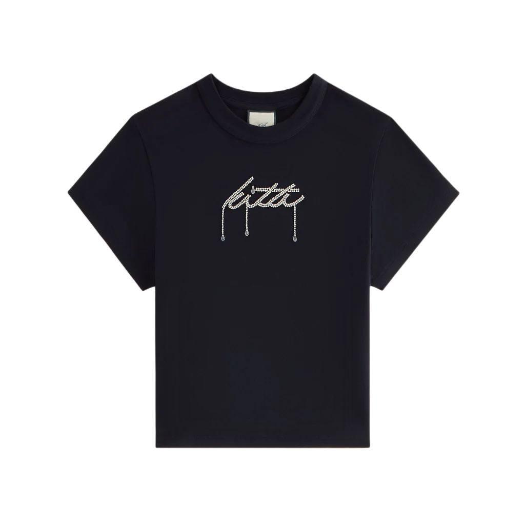 

Kith × Lisa Mulberry Vintage Teardrop Shaped Round Neck Slim Fit Short Sleeve T-Shirt Women tops KHW031139-001 S