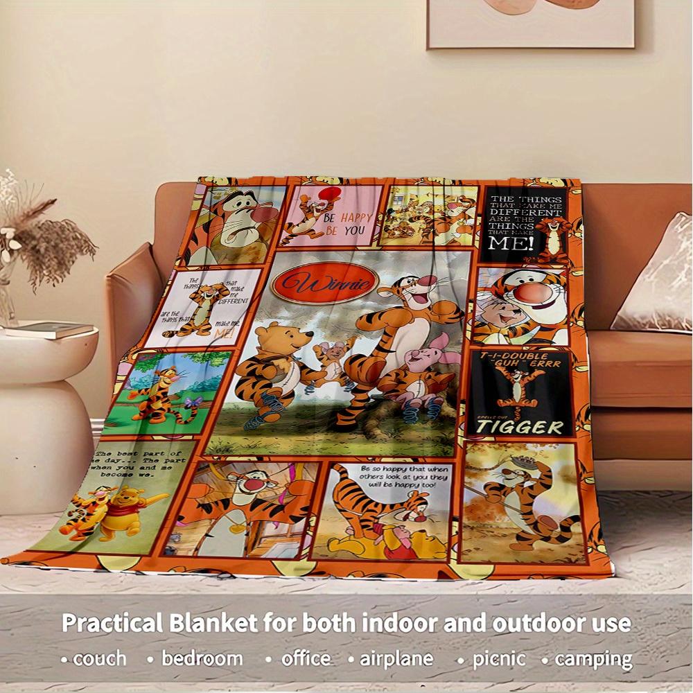 1pc Flannel Tigger Winnie the Pooh Be Happy Bedding