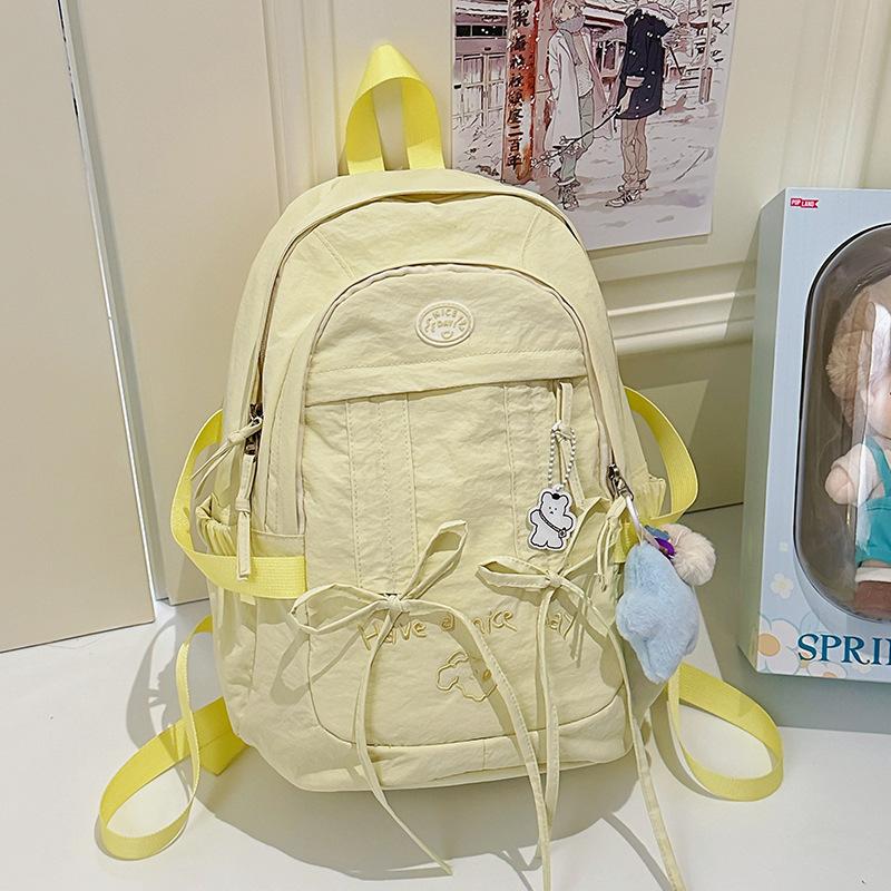 Campus Versatile Student School Bag Female Junior High School Student Cute Large Capacity Computer Backpack High School Student Casual Backpack Tide