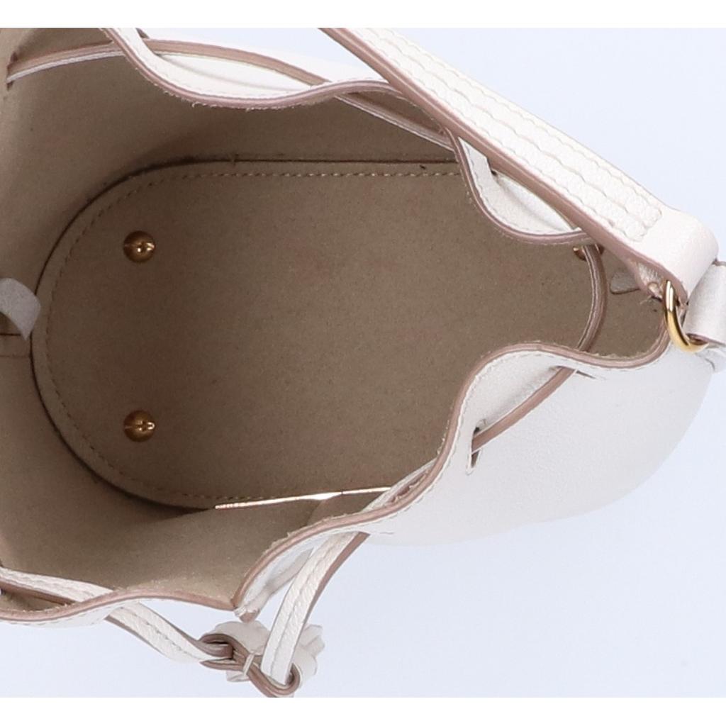 TOD'S Timeless 2-Way Drawstring Bucket Bag Shoulder bag whiteUsed